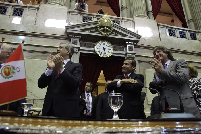 Visita del Presidente de la República del Perú, Ollanta Humala, a la HCDN