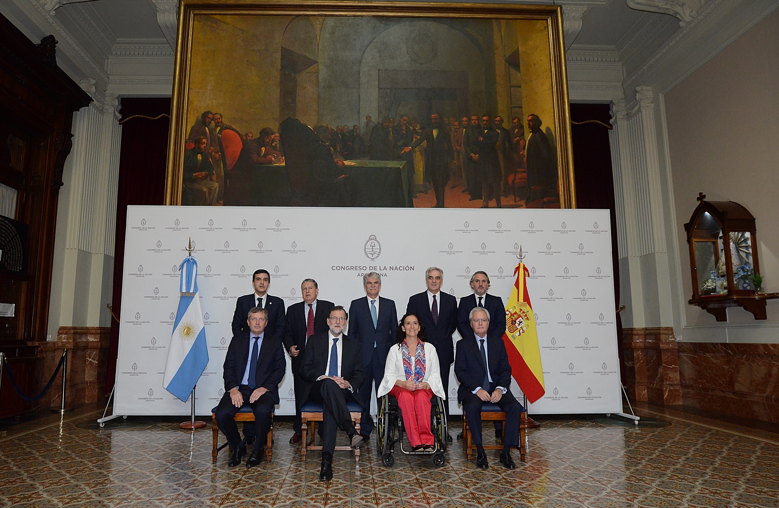 El Presidente español, Mariano Rajoy, fue recibido con honores en el H. Congreso de la Nación