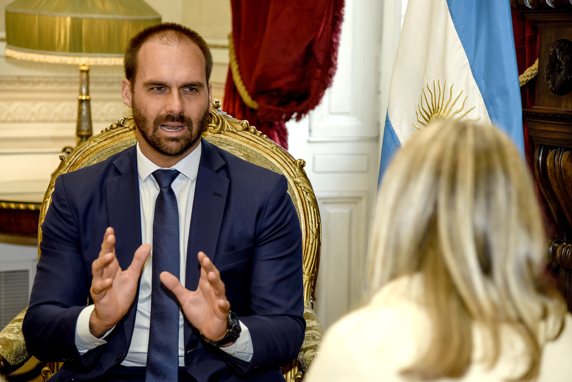 El Presidente de la H. Cámara de Diputados recibió al Diputado brasileño Eduardo Bolsonaro