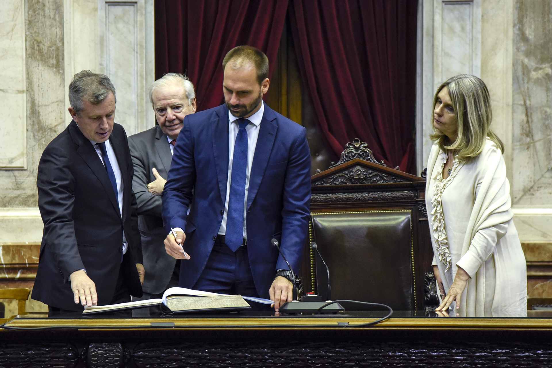 El Presidente de la H. Cámara de Diputados recibió al Diputado brasileño Eduardo Bolsonaro