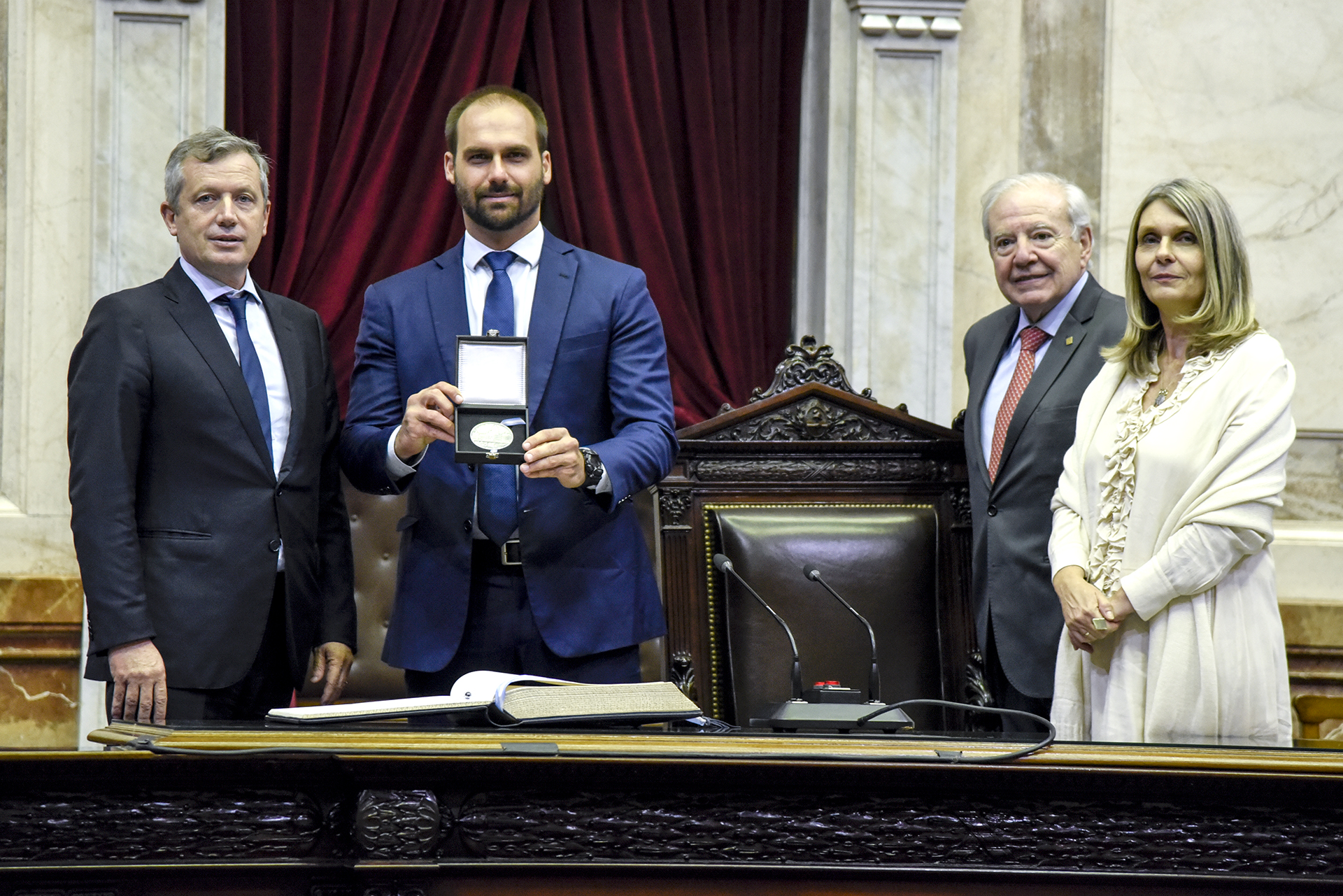 El Presidente de la H. Cámara de Diputados recibió al Diputado brasileño Eduardo Bolsonaro