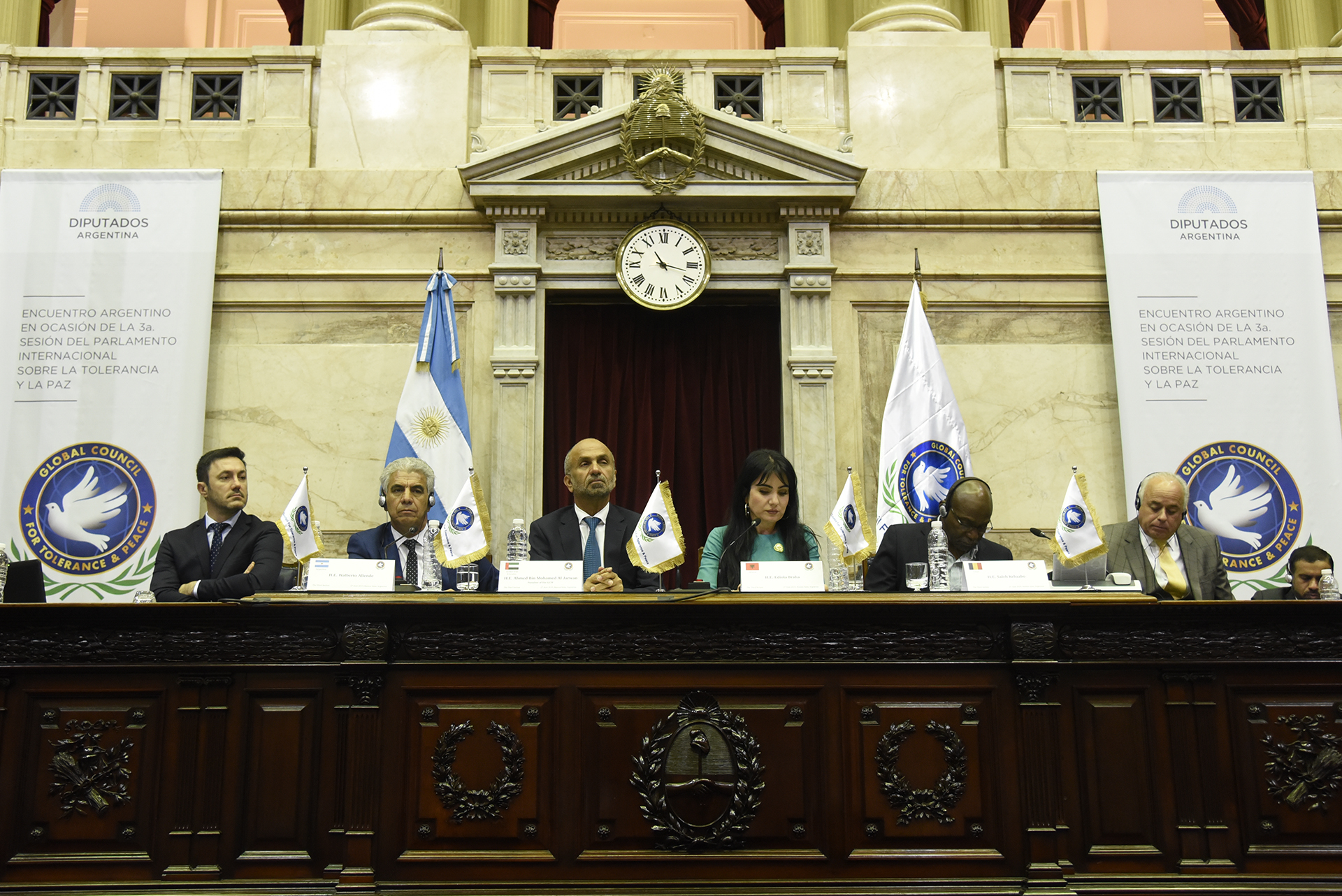 Sesionó en Diputados el Parlamento Global por la Tolerancia y la Paz