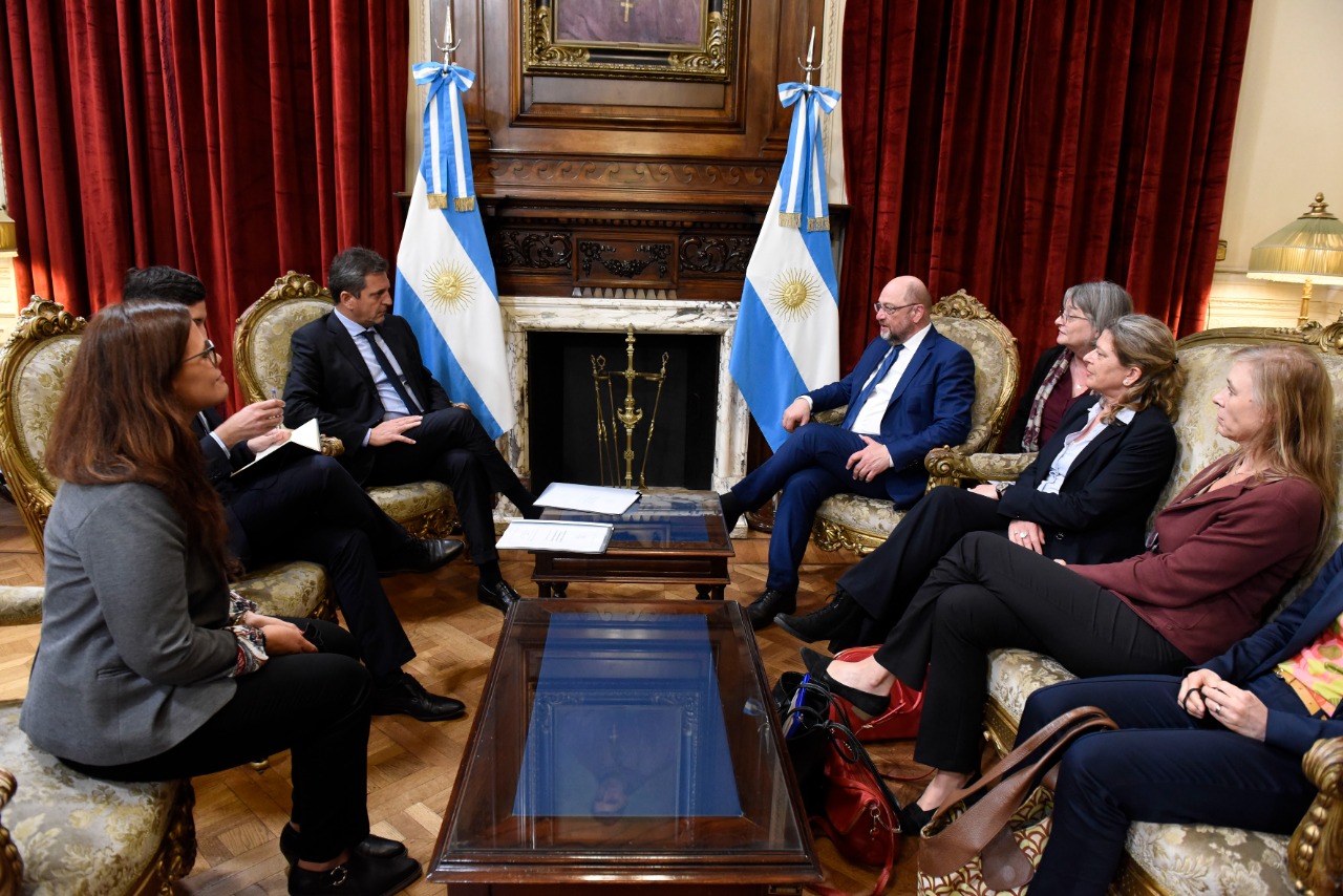 Sergio Massa recibió al presidente de la Fundación Friedrich Ebert Stiftung, Martin Schulz