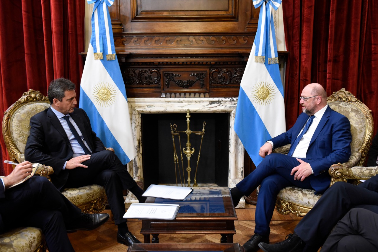 Sergio Massa recibió al presidente de la Fundación Friedrich Ebert Stiftung, Martin Schulz