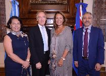 S.E. Noel Campbell, junto a un empresario australiano, fueron recibidos por la Diputada Nacional Marcela Campagnoli